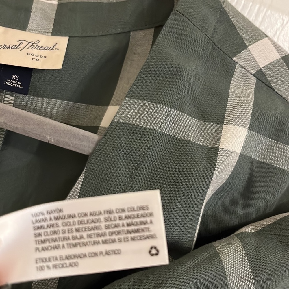 Universal Thread Short Sleeve Button Down Tie Vin… - image 6